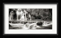 Waterfall in a forest (BW) Fine Art Print