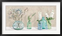 Floral Setting with Glass Vases Fine Art Print