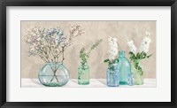 Floral Setting with Glass Vases Fine Art Print