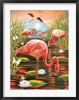 Flamingoes - Vertical Fine Art Print