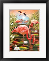 Flamingoes - Vertical Fine Art Print