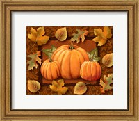 Pumpkins and Leaves Fine Art Print