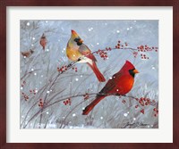 Winter Cardinals Fine Art Print