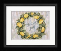 Choose Joy Lemon Wreath Fine Art Print