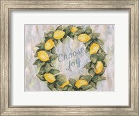 Choose Joy Lemon Wreath Fine Art Print