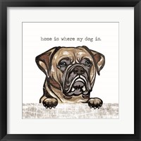 Home is Where My Dog Is Framed Print