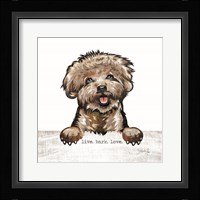 Live. Bark. Love. Framed Print