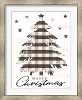 Merry Christmas Tree and Stars Fine Art Print