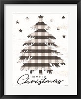 Merry Christmas Tree and Stars Fine Art Print