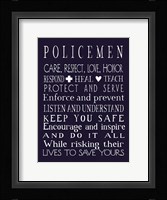 Policeman in Navy Fine Art Print