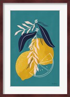 Lemons II Blue Fine Art Print