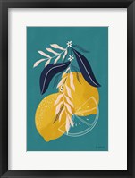 Lemons II Blue Fine Art Print