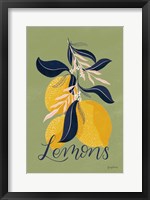 Lemons I Green Fine Art Print