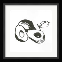 Avacado II BW Framed Print