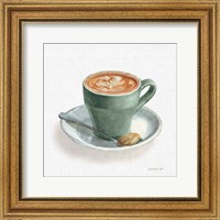 Wake Up Coffee II Linen Sage Fine Art Print