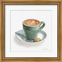 Wake Up Coffee II Linen Sage Fine Art Print