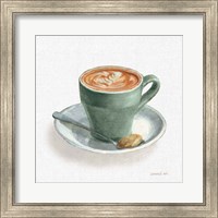 Wake Up Coffee II Linen Sage Fine Art Print