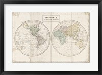 Old World Eastern Western Linen v2 Framed Print