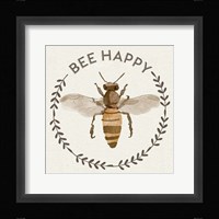 Bee Hive I-Bee Happy Framed Print