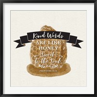 Bee Hive Sentiment II-Kind Words Fine Art Print