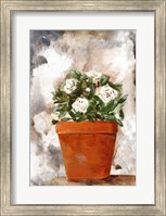 White Flower Clay Pot I Fine Art Print