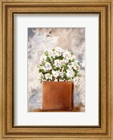 White Flower Clay Pot II Fine Art Print