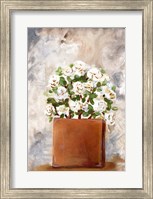White Flower Clay Pot II Fine Art Print