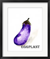 Veggie Sketch VII-Eggplant Framed Print