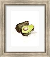 Veggie Sketch plain II-Avocado Fine Art Print