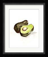 Veggie Sketch plain II-Avocado Framed Print