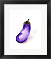 Veggie Sketch plain VII-Eggplant Fine Art Print