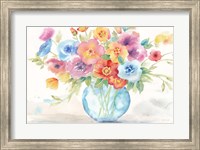 Bright Poppies Vase Fine Art Print