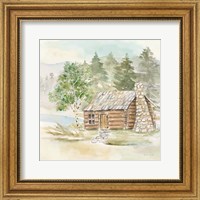 Woodland Reflections I-Log Cabin Fine Art Print