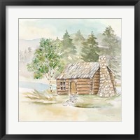 Woodland Reflections I-Log Cabin Fine Art Print