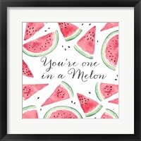 Fresh Fruit Sentiment III-Melon Framed Print
