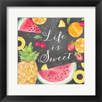 Fresh Fruit Sentiment black I-Sweet Fine Art Print