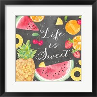 Fresh Fruit Sentiment black I-Sweet Fine Art Print