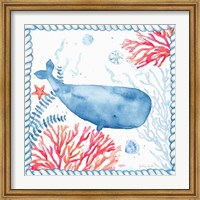 Nautical Sea Life II-Whale Fine Art Print