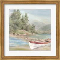 Woodland Reflections VI-Rowboat Fine Art Print