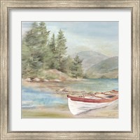 Woodland Reflections VI-Rowboat Fine Art Print