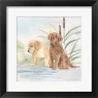 Woodland Dogs II Framed Print