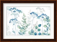 Botanical Landscape blue green Fine Art Print