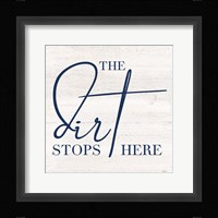Bathroom Humor V-Stops Here Framed Print
