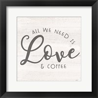 Coffee Kitchen Humor II-Love Framed Print