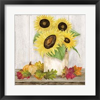 Fall Sunflowers I Framed Print