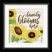 Fall Sunflower Sentiment I-Family Framed Print