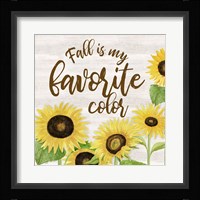 Fall Sunflower Sentiment II-Favorite Framed Print