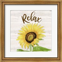 Fall Sunflower Sentiment III-Relax Fine Art Print