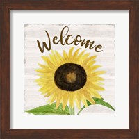 Fall Sunflower Sentiment IV-Welcome Fine Art Print