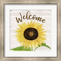 Fall Sunflower Sentiment IV-Welcome Fine Art Print